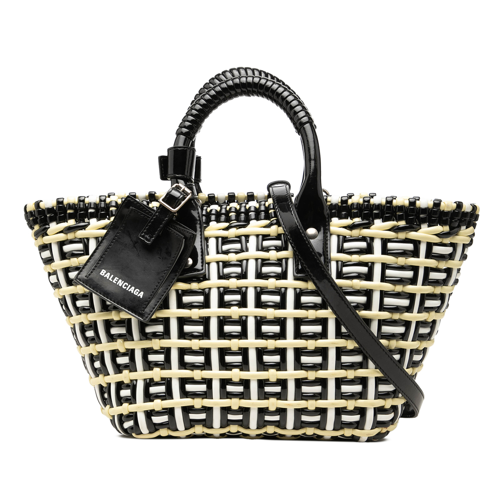Pre-Loved Balenciaga Faux Leather Bistro Basket Bag XS